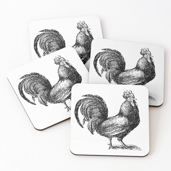 Item preview, Black Cock Gallo Diseño Vintage Vibes designed and sold by penandinkdesign.