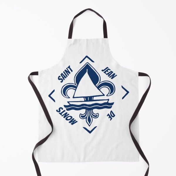 Item preview, Saint Jean de Monts in Vendée, Pays de la Loire, France, Atlantic Ocean - French Seaside Resort - Navy Blue Vintage Sailor Logo - Sailing Boat with Heraldic Lily designed and sold by Vintage-TM.