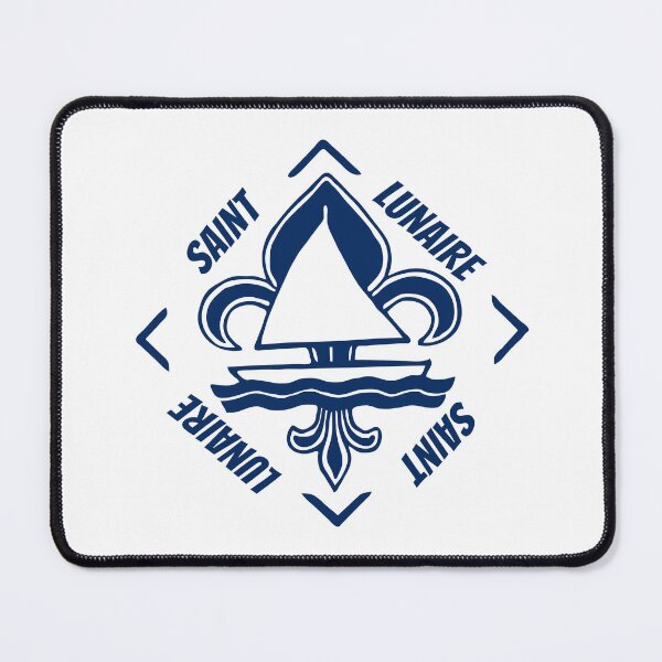 Item preview, Saint Lunaire in Brittany, France - French Seaside Resort - Navy Blue Vintage Sailor Logo - Sailing Boat with Heraldic Lily designed and sold by Vintage-TM.