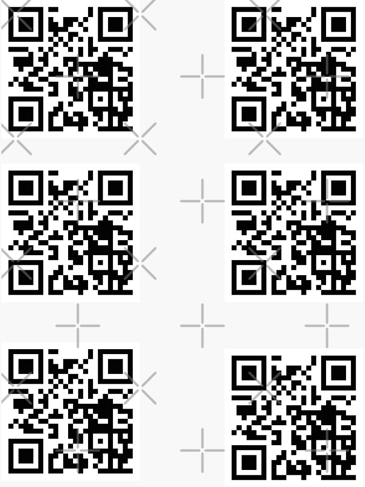 Thumbnail 3 of 3, Sticker, RickRoll Set 4x stickers(2 big + 2 normal) QR code for pranks designed and sold by designedbyYK.