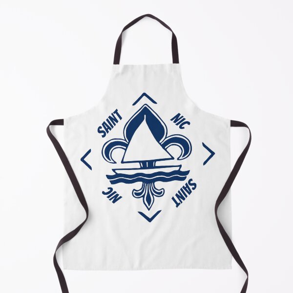 Item preview, Saint Nic in Finistère, Brittany, France - French Seaside Resort - Navy Blue Vintage Sailor Logo - Sailing Boat with Heraldic Lily designed and sold by Vintage-TM.