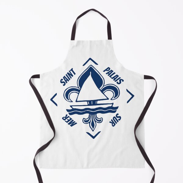 Item preview, Saint Palais sur Mer in Charente-Maritime, Nouvelle Aquitaine, France, Atlantic Ocean - French Seaside Resort - Navy Blue Vintage Sailor Logo - Sailing Boat with Heraldic Lily designed and sold by Vintage-TM.
