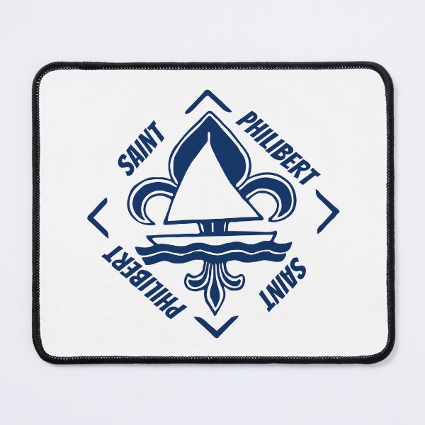 Item preview, Saint Philibert in Morbihan, Brittany, France - French Seaside Resort - Navy Blue Vintage Sailor Logo - Sailing Boat with Heraldic Lily designed and sold by Vintage-TM.