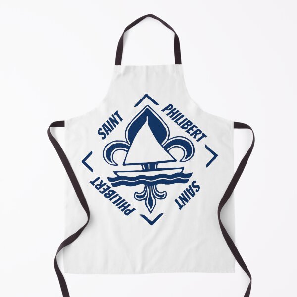 Item preview, Saint Philibert in Morbihan, Brittany, France - French Seaside Resort - Navy Blue Vintage Sailor Logo - Sailing Boat with Heraldic Lily designed and sold by Vintage-TM.