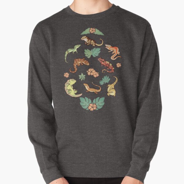 Gecko family in green Pullover Sweatshirt