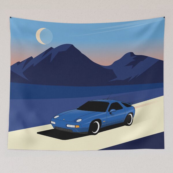 Item preview, Porsche 928 Blue Mountain Road Art designed and sold by blackdogshop.