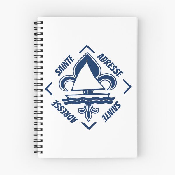 Item preview, Sainte Adresse in Normandia, France, La Manche - French Seaside Resort - Navy Blue Vintage Sailor Logo - Sailing Boat with Heraldic Lily designed and sold by Vintage-TM.