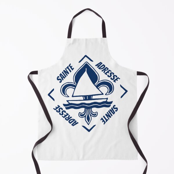 Item preview, Sainte Adresse in Normandia, France, La Manche - French Seaside Resort - Navy Blue Vintage Sailor Logo - Sailing Boat with Heraldic Lily designed and sold by Vintage-TM.
