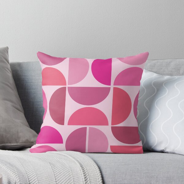 Item preview,  Abstract  Retro  Mid Century Modern Circles  pattern in pink, Magenta and red  designed and sold by Yasminepatterns .
