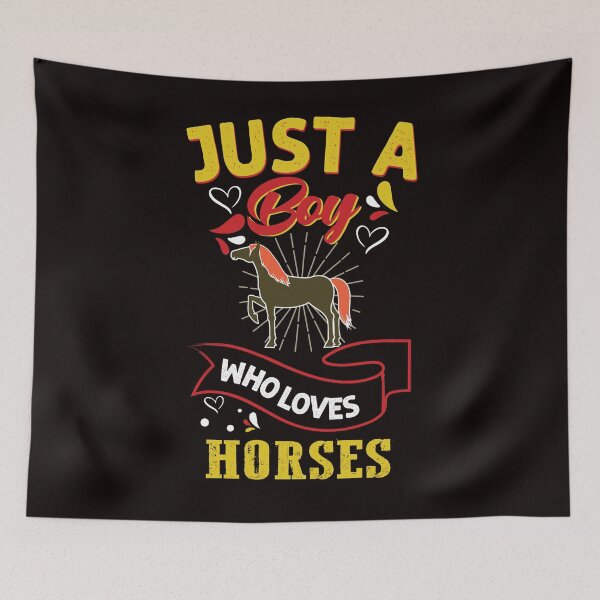 Artikelvorschau, Kids Horse Just A Boy Who Loves Horses entworfen und verkauft von MarvSeel.