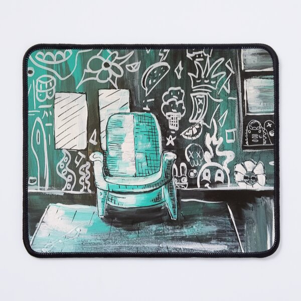 Item preview, Lone green chair, a colorful living doodle. designed and sold by dusso.