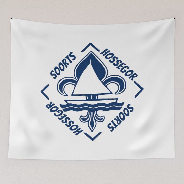 Item preview, Soorts Hossegor in Nouvelle Aquitaine, France, Atlantic Ocean - French Seaside Resort - Navy Blue Vintage Sailor Logo - Sailing Boat with Heraldic Lily designed and sold by Vintage-TM.