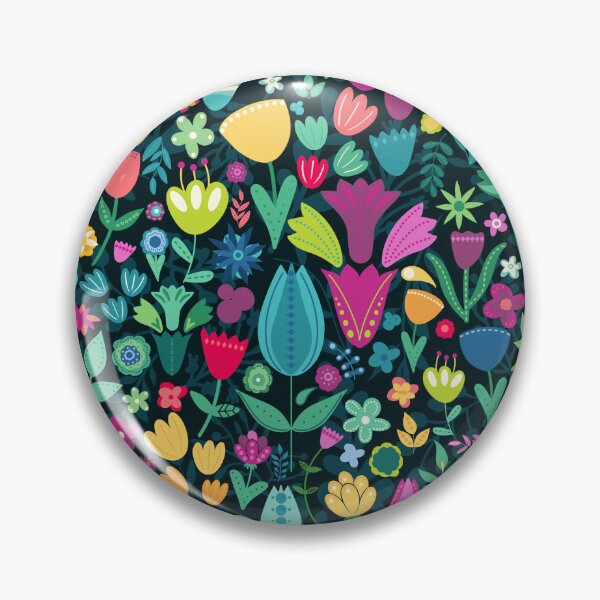 Item preview, Maximum Folk Scandinavian Floral Pattern Dark designed and sold by SamAnnDesigns.