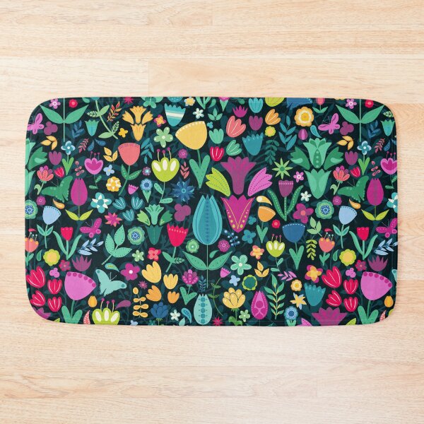 Item preview, Maximum Folk Scandinavian Floral Pattern Dark designed and sold by SamAnnDesigns.