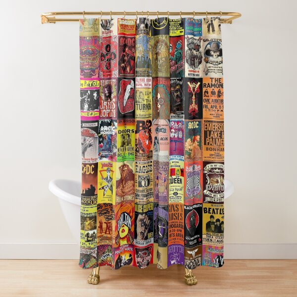 Rock Band Posters Shower Curtain