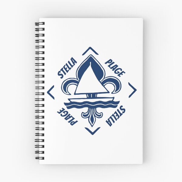 Item preview, Stella Plage in Cucq, Pas de Calais, Hauts de France, France, La Manche - French Seaside Resort - Navy Blue Vintage Sailor Logo - Sailing Boat with Heraldic Lily designed and sold by Vintage-TM.