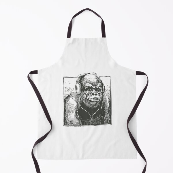 Item preview, Gorilla with headphones designed and sold by DerSenat.