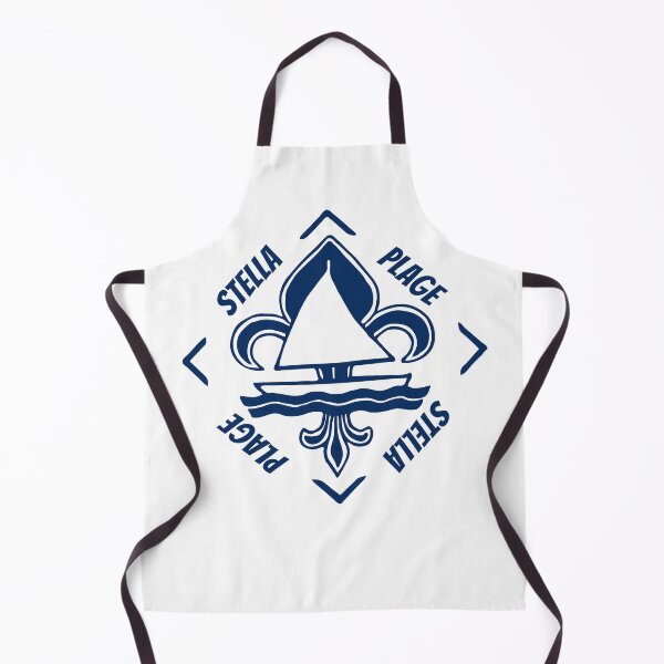 Item preview, Stella Plage in Cucq, Pas de Calais, Hauts de France, France, La Manche - French Seaside Resort - Navy Blue Vintage Sailor Logo - Sailing Boat with Heraldic Lily designed and sold by Vintage-TM.