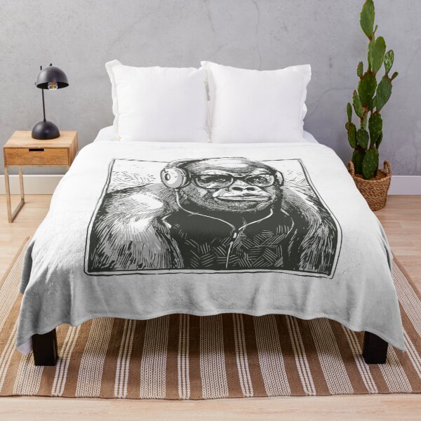 Item preview, Gorilla with headphones designed and sold by DerSenat.