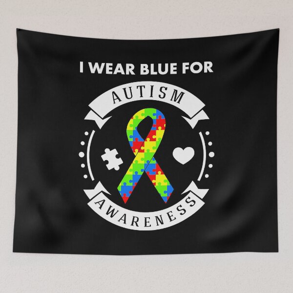 Item preview, Autism I Wear Blue For Autism Awareness Puzzle Ribbon Support designed and sold by HaaChris-Artis.
