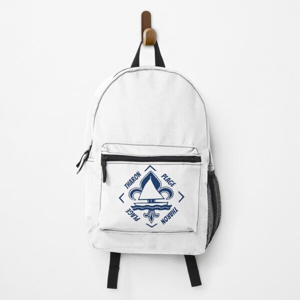 Item preview, Tharon-Plage in Pays de la Loire, France, Atlantic Ocean - French Seaside Resort - Navy Blue Vintage Sailor Logo - Sailing Boat with Heraldic Lily designed and sold by Vintage-TM.