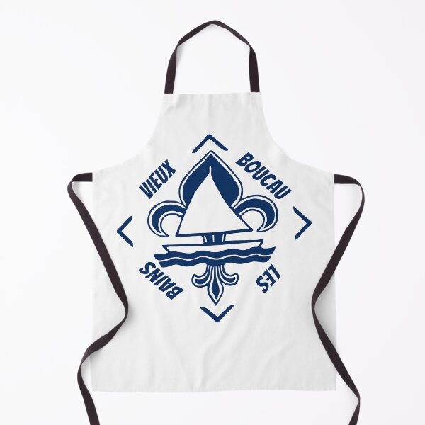 Item preview, Vieux Boucau les Bains in Nouvelle Aquitaine, France, Atlantic Ocean - French Seaside Resort - Navy Blue Vintage Sailor Logo - Sailing Boat with Heraldic Lily designed and sold by Vintage-TM.