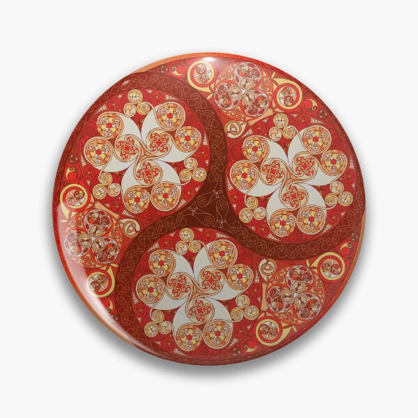 Item preview, Red-and-orange triskel designed and sold by YannDachALaez.