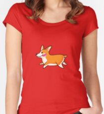 Corgi Tailliertes Rundhals-Shirt