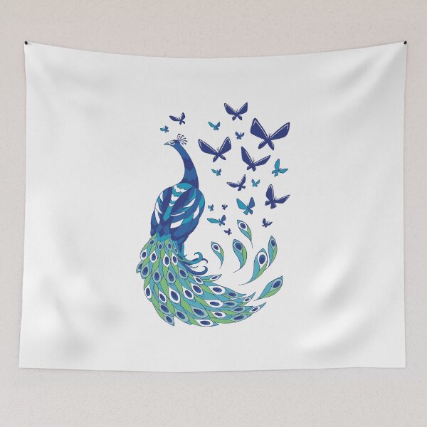Item preview, peacock bird, butterflies designed and sold by DerSenat.