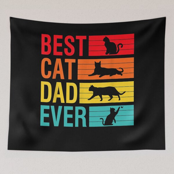 Item preview, Mens Vintage Best Cat Dad Ever Retro Father's Day Gift Cat Lover  designed and sold by GodivaShop.