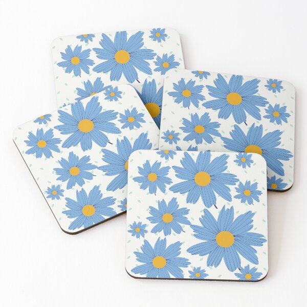 Item preview, Baby blue daisy flowers  designed and sold by SkyisBright.