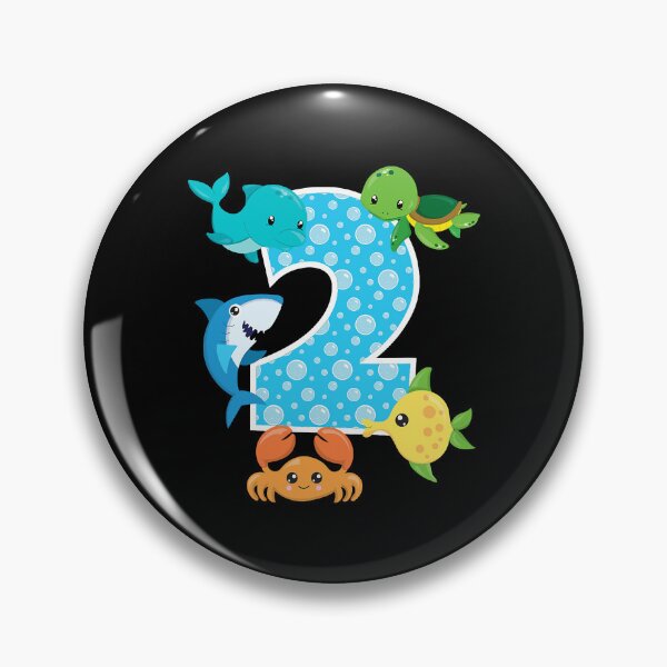 Item preview, 2nd Birthday Party 2 Year Old Sea Fish Aquarium Birthday designed and sold by MalloWilli.