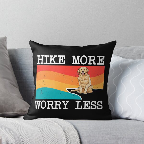 Item preview, Hike More Worry Less Golden Retriever Graphic Hiking designed and sold by BennetJaco.