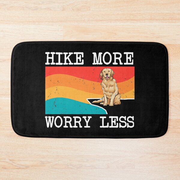 Item preview, Hike More Worry Less Golden Retriever Graphic Hiking designed and sold by BennetJaco.