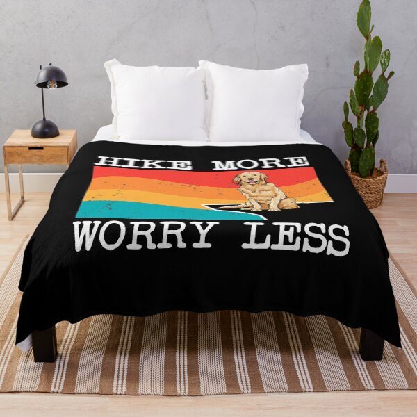 Item preview, Hike More Worry Less Golden Retriever Graphic Hiking designed and sold by BennetJaco.
