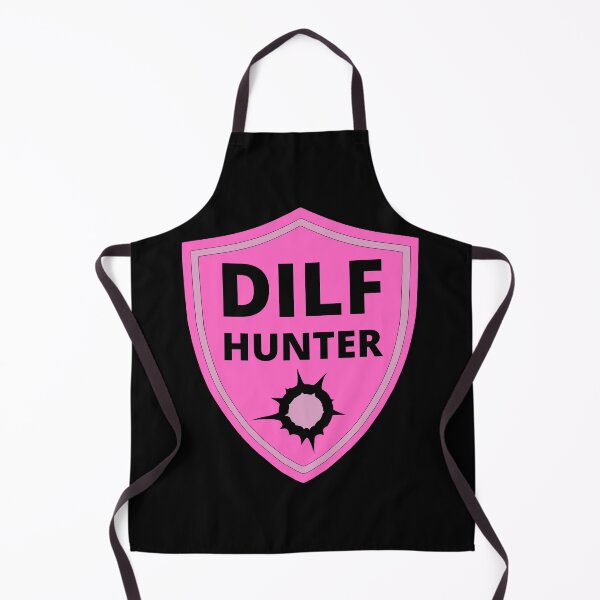 Item preview, Dilf Hunter Pink Badge With a Bullet Hole - Funny Meme designed and sold by Gilyglo.