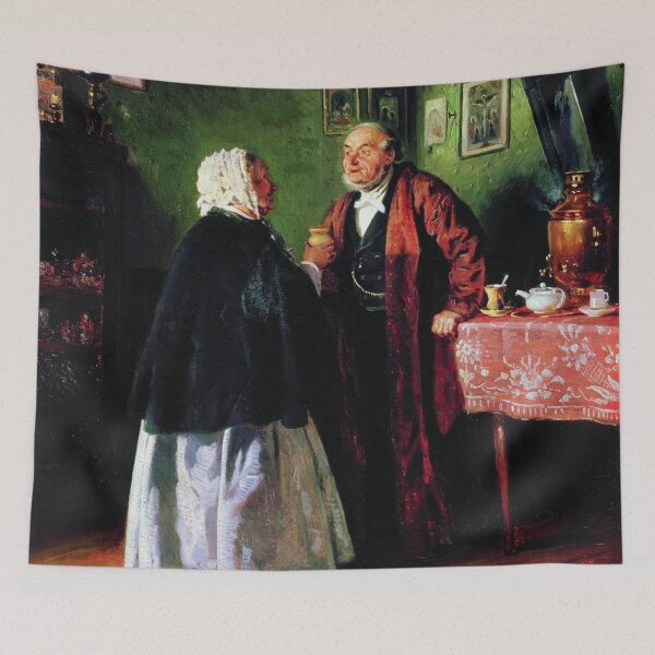 Item preview, Congratulation  - Vladimir Egorovich Makovsky Painting, 1878 designed and sold by Vintage Designs +.