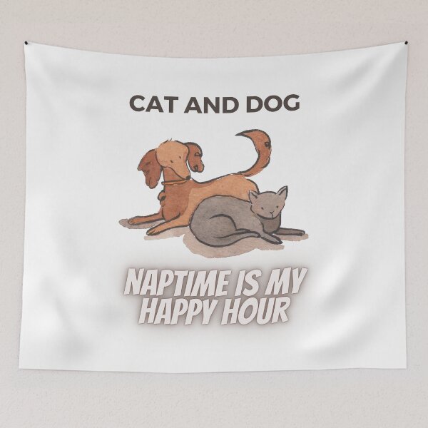 Item preview, Cat and Dog naptime amazing is my happy hour designed and sold by klimov0101.