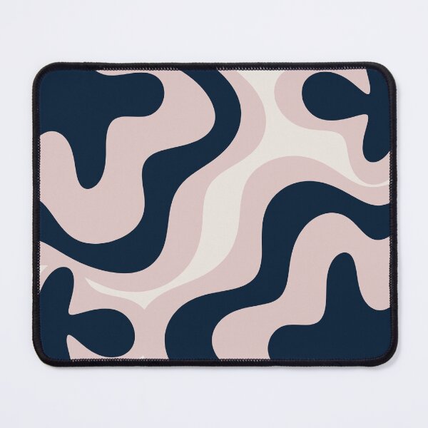 Item preview, Groovy Navy Blue, Pink, and Ivory Maximalist Minimalist Abstract Pattern designed and sold by kierkegaard.