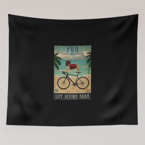 Item preview, Cycling Club Pug Life Behind Bars Sticker designed and sold by contawana1s.