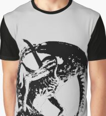 Alien Black & White Graphic T-Shirt