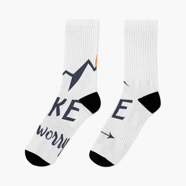 Item preview, Hike More Worry Less Sunset Mountain Hiking Saying designed and sold by BennetJaco.