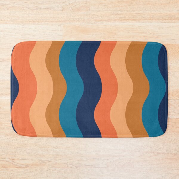 Item preview,  Retro 70s groovy lines pattern in orange, ochre and blue  designed and sold by Yasminepatterns .