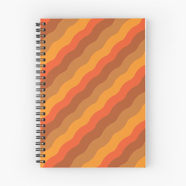 Item preview, Retro Hippie Striped  waves in orange, red, brown and mustard green  designed and sold by Yasminepatterns .