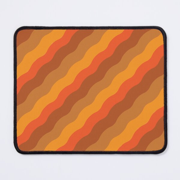 Item preview, Retro Hippie Striped  waves in orange, red, brown and mustard green  designed and sold by Yasminepatterns .