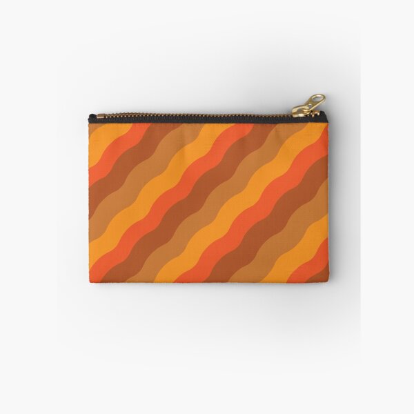Item preview, Retro Hippie Striped  waves in orange, red, brown and mustard green  designed and sold by Yasminepatterns .
