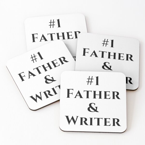 Item preview, #1 Father & Writer - Black Text designed and sold by TheKnightWriter.