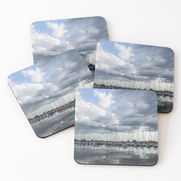 Item preview, Soft Silver - Reflecting on Boats and Clouds designed and sold by Georgia Mizuleva.
