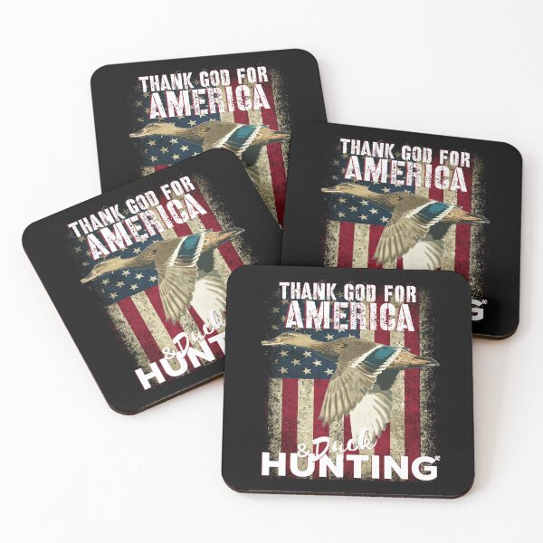 Item preview, Thank God for America and Duck Hunting, American Flag Duck Hunter Design designed and sold by LifeCrush.