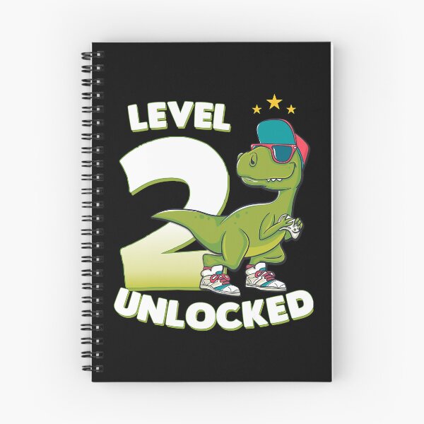 Item preview, Level 2 Unlocked 2nd Birthday Dinosaur T Rex 2 Years Old Boys Gift designed and sold by MalloWilli.